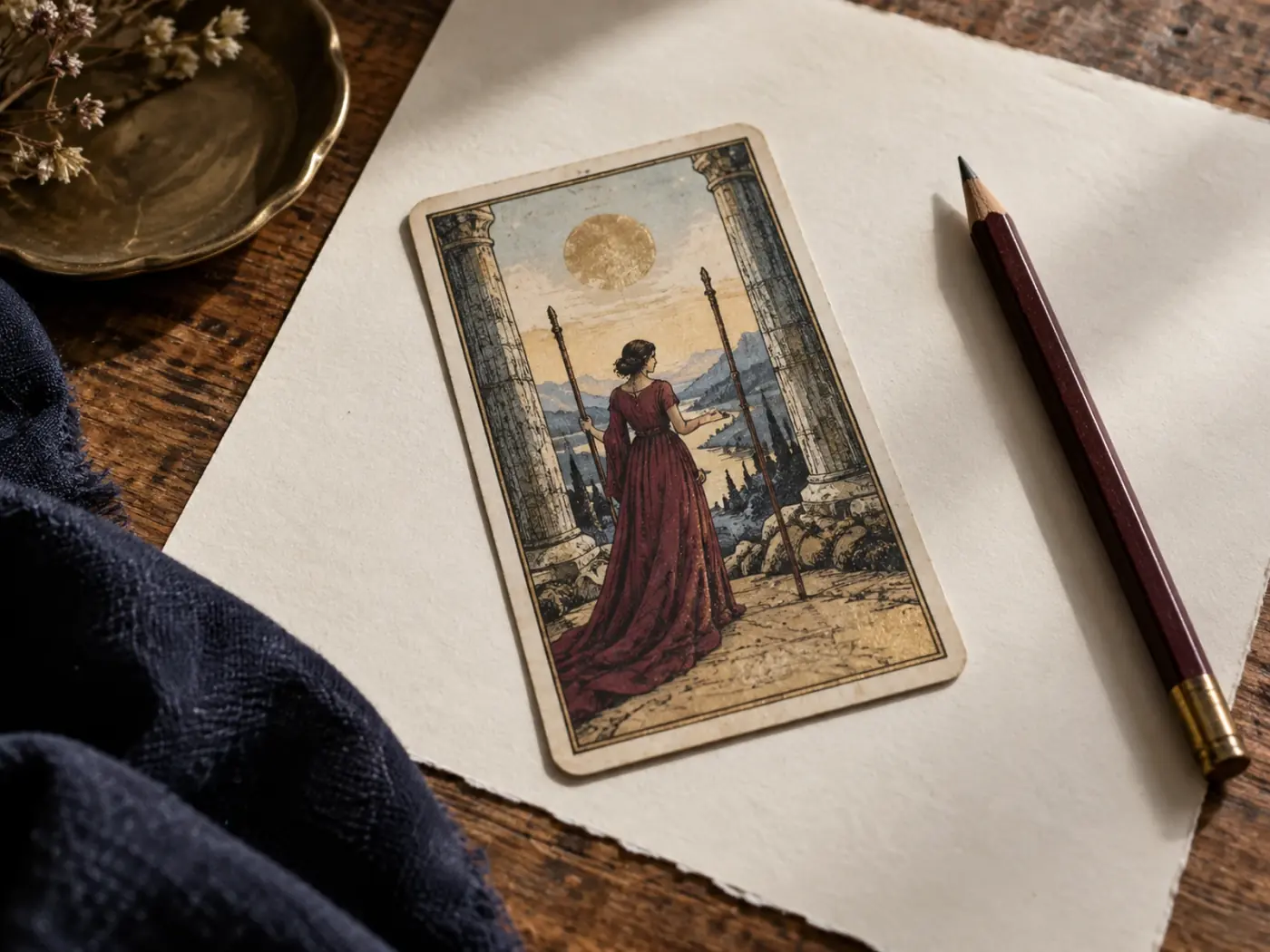 Psychic or tarot reader: they are not the same claim: cards on the reading table